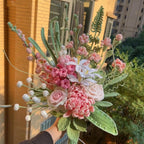 Luxury Crochet Flower Bouquet – Knitted Peony, Tulip & Rose for Wedding & Valentine's Day