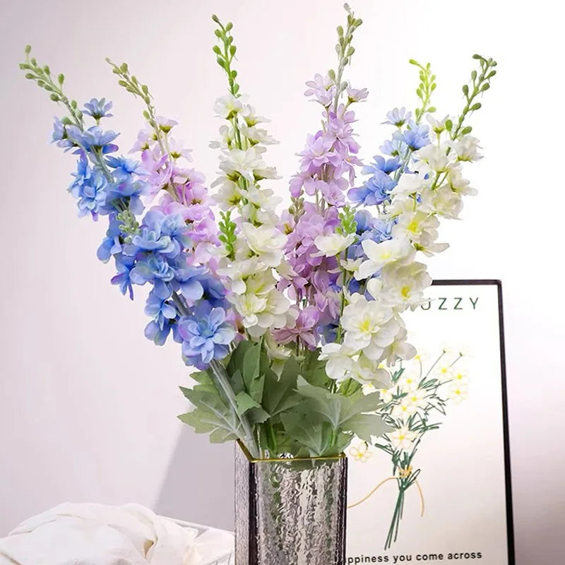 Baby Blue Faux Delphinium Stem | 2 Heads 50cm | Home & Wedding Decor