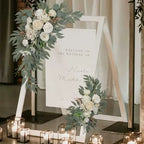 Dusty Rose & Blue Eucalyptus Wedding Arch Garland - Style C