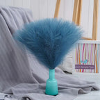 Blue Faux Pampas Grass Bouquet | Boho Home & Wedding Decor