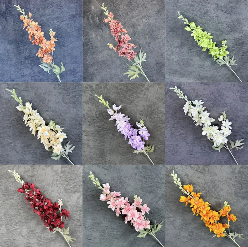 Baby Blue Faux Delphinium Stem | 2 Heads 50cm | Home & Wedding Decor