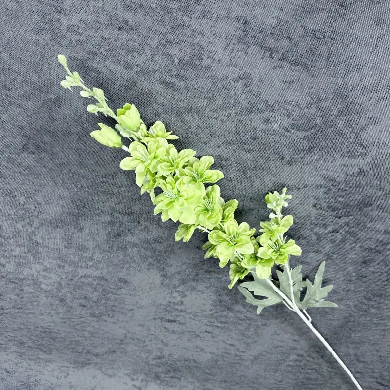 Light Green Faux Delphinium Stem | 2 Heads 50cm | Home & Wedding Decor